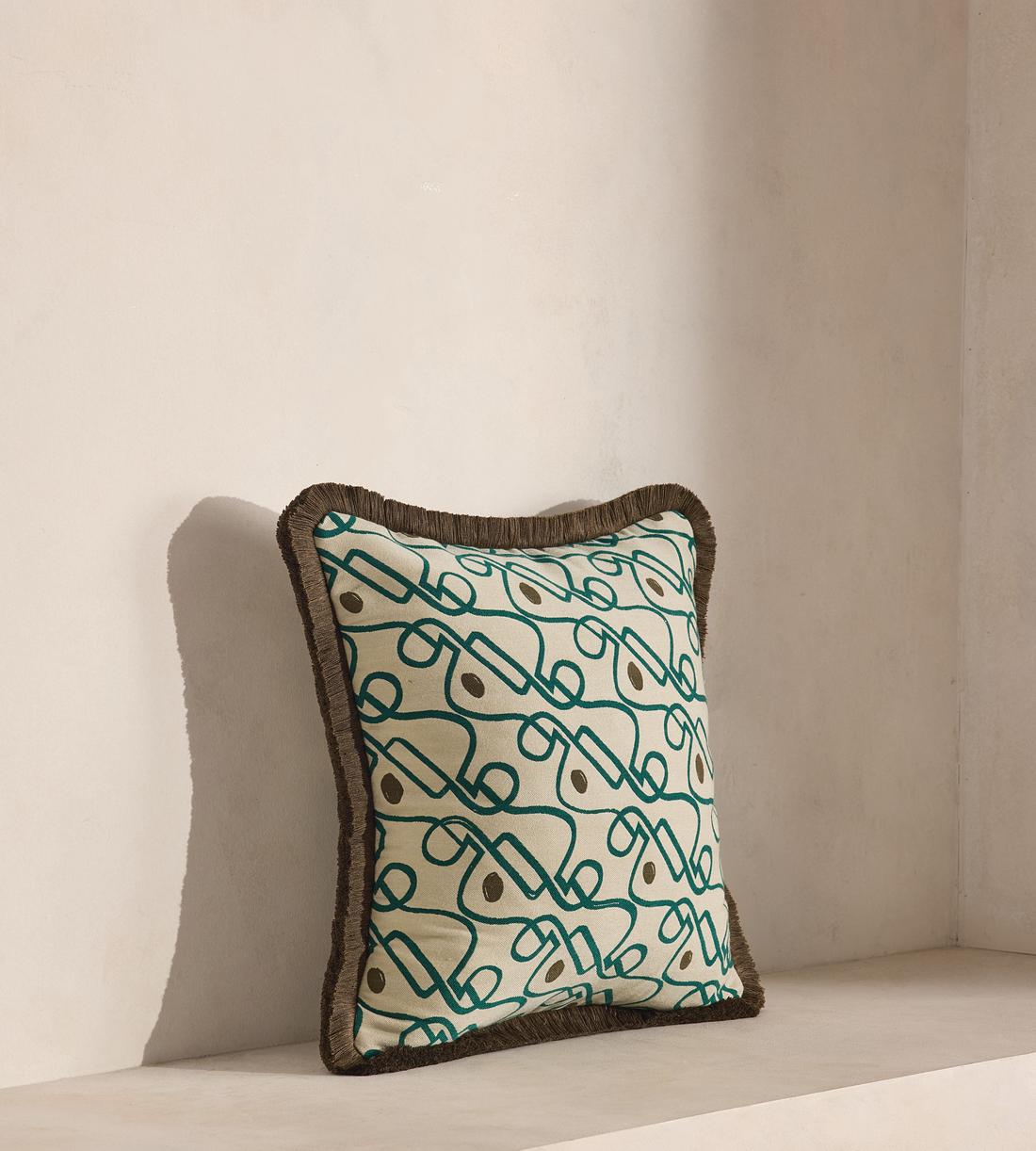 Tilney Square Cushion - Green - Listing - Image 2
