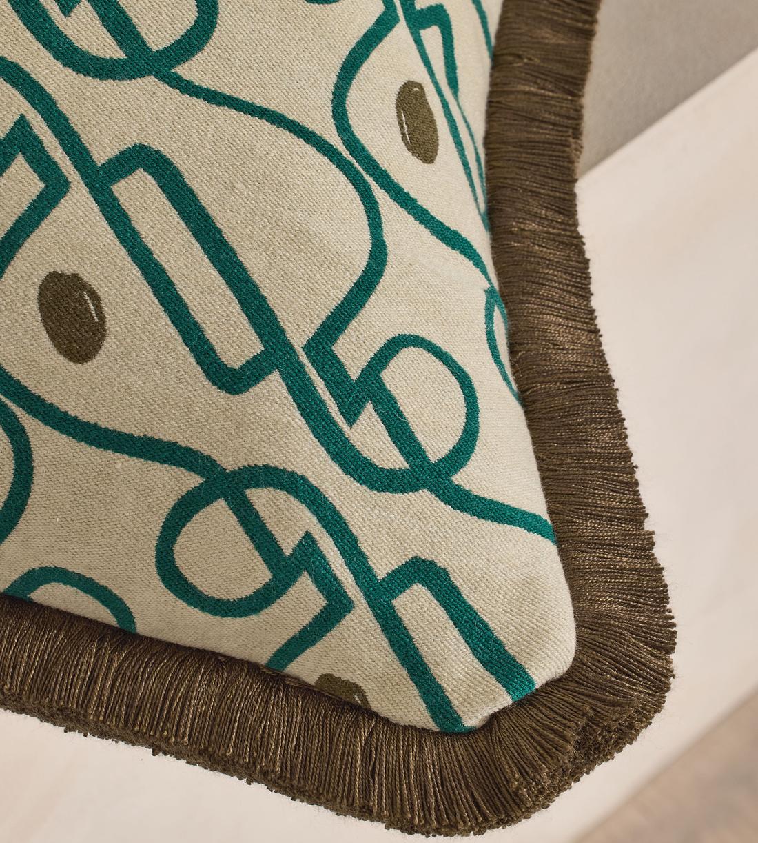 Tilney Square Cushion - Green - Images - Image 8
