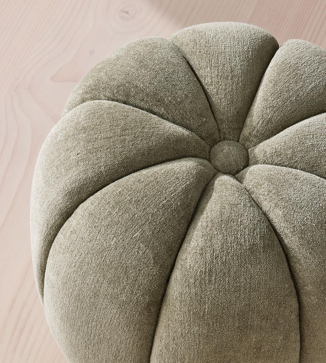 Sofia Footstool - Linen Chenille - Sage - UK - Images - Image 3