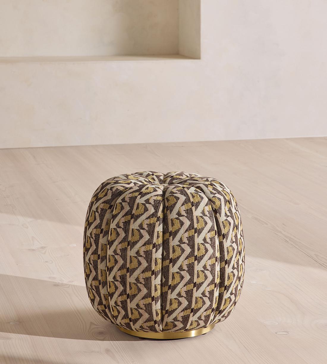 Sofia Footstool - Fulton Jacquard - Sage - US - Listing - Image 2