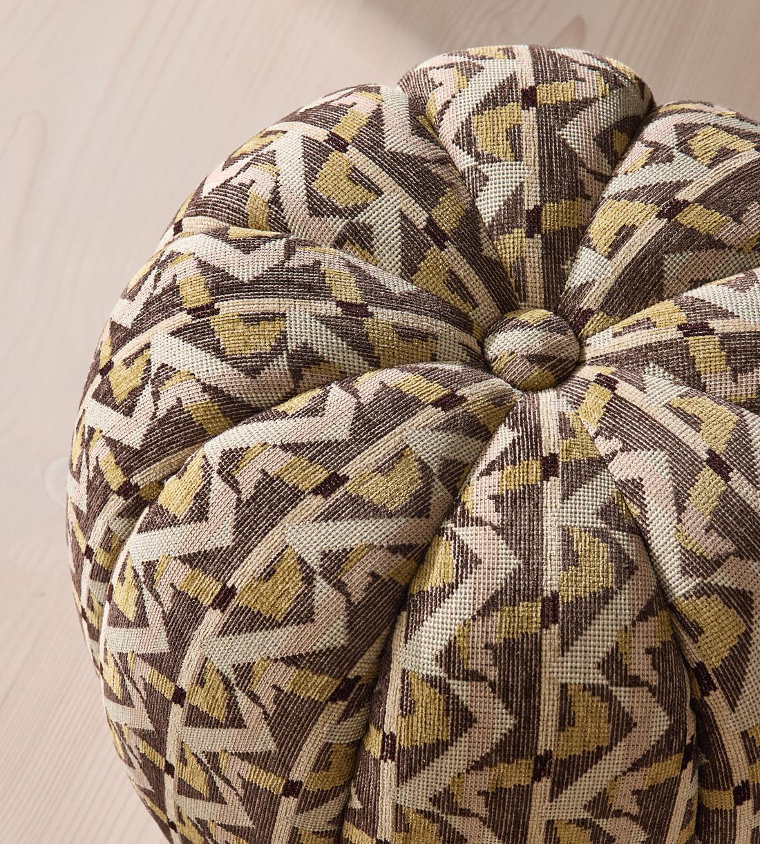 Sofia Footstool - Fulton Jacquard - Sage - US - Images - Image 3