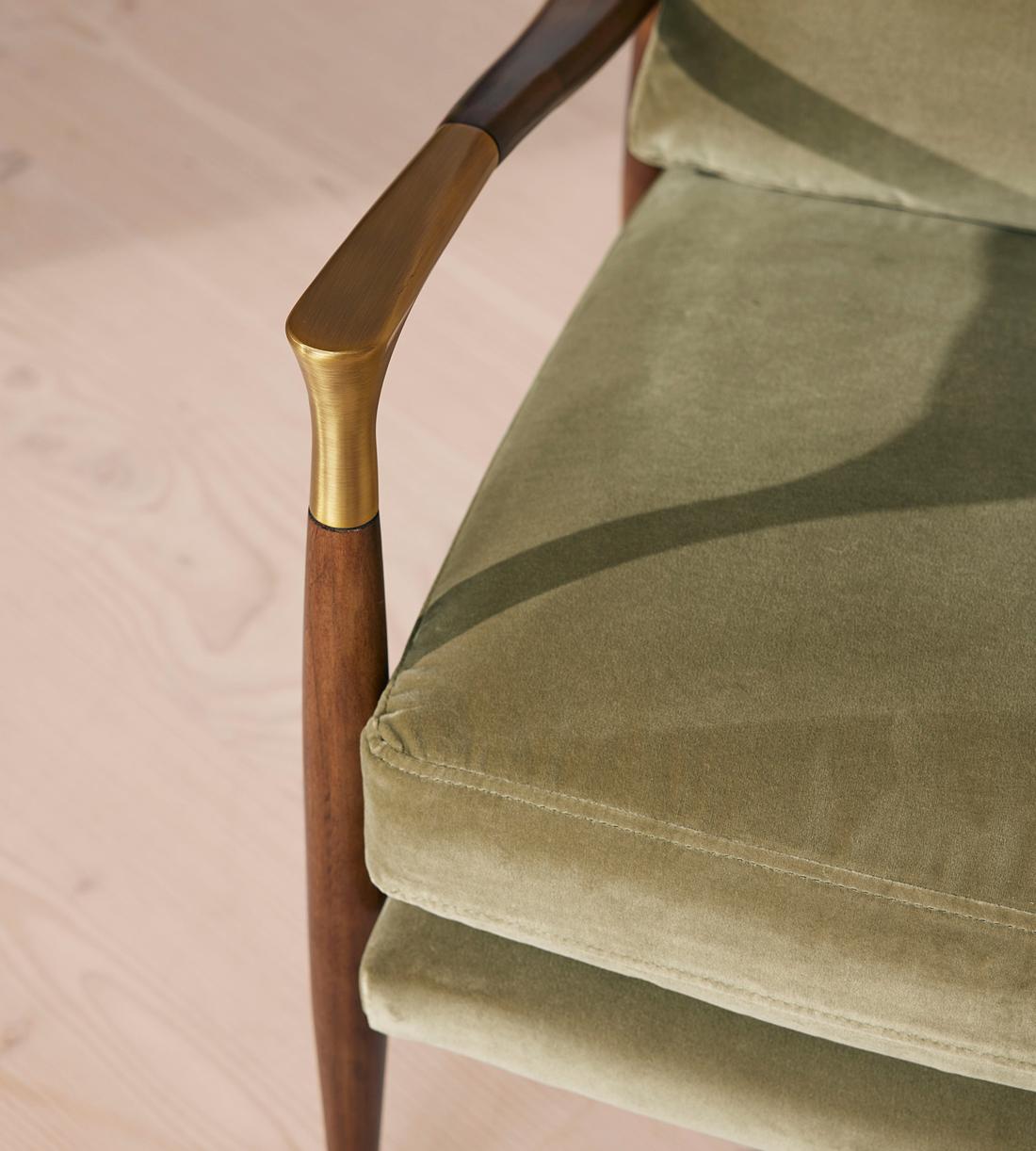 Theodore Armchair - Velvet - Lichen - US - Images - Image 6
