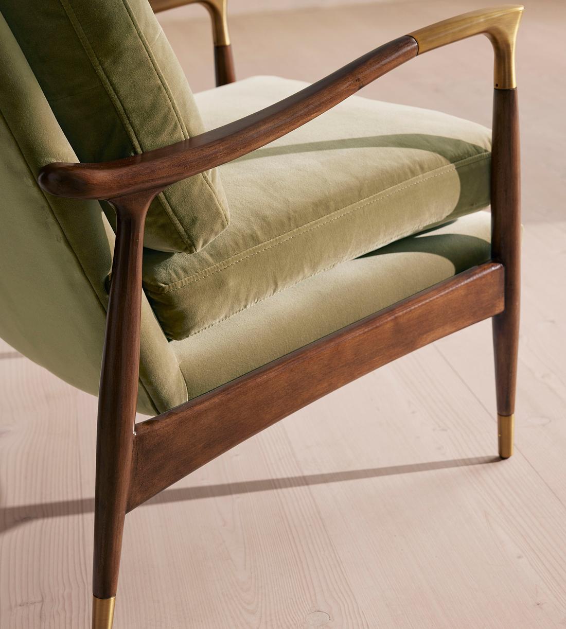 Theodore Armchair - Velvet - Lichen - US - Images - Image 7