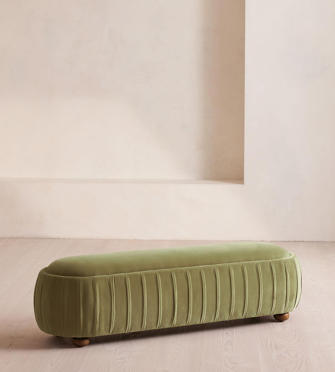 Vivienne Bench - Velvet - Lichen - Listing - Image 1