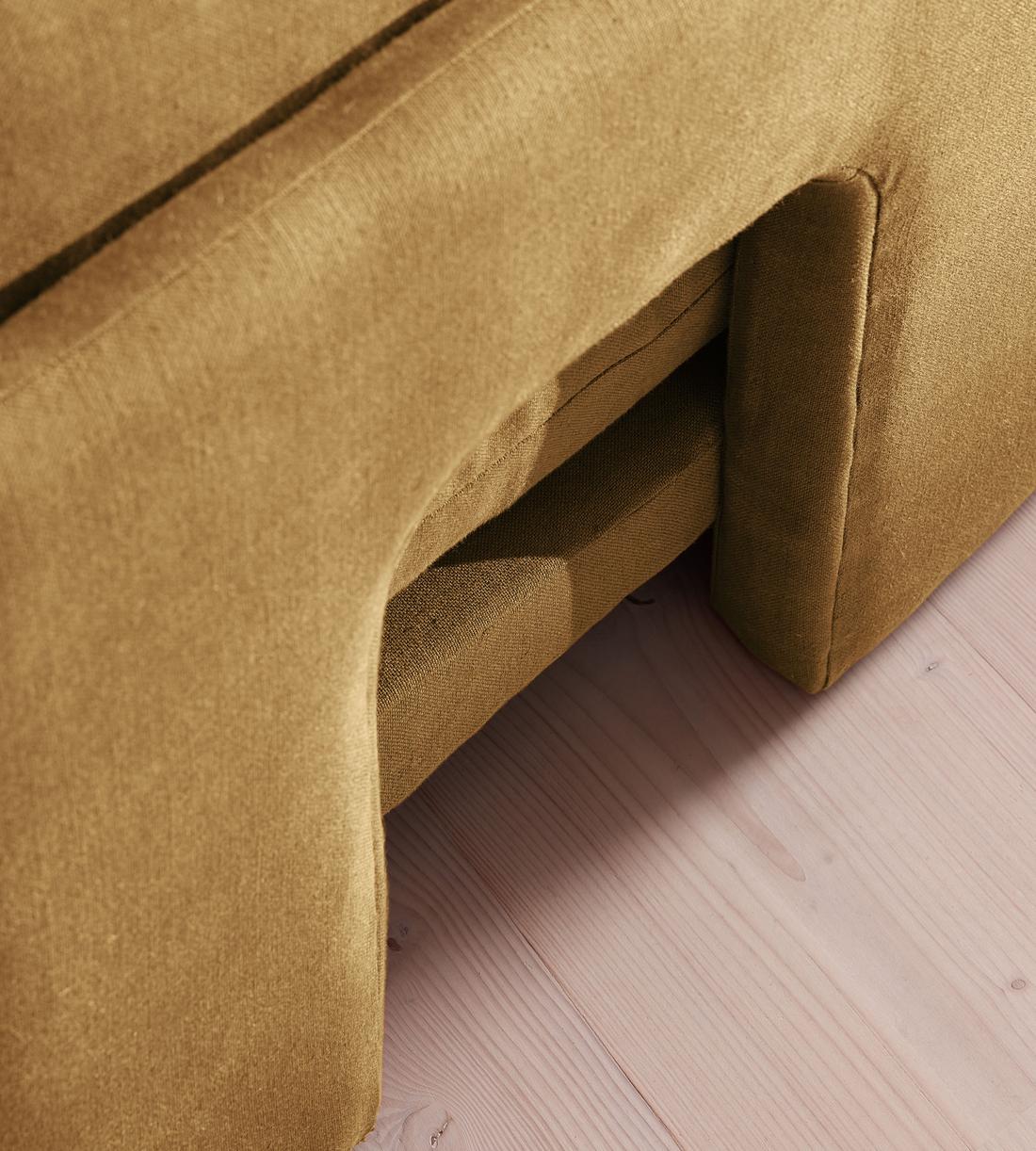 Odell Deeper Sit Modular Sofa - Corner Sofa - Linen - Ochre - Images - Image 6