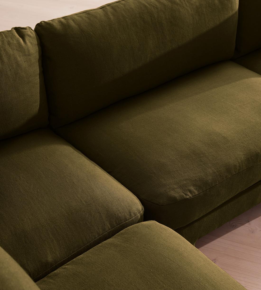 Odell Sectional Sofa - Corner Sofa - Linen - Olive - US - Images - Image 4