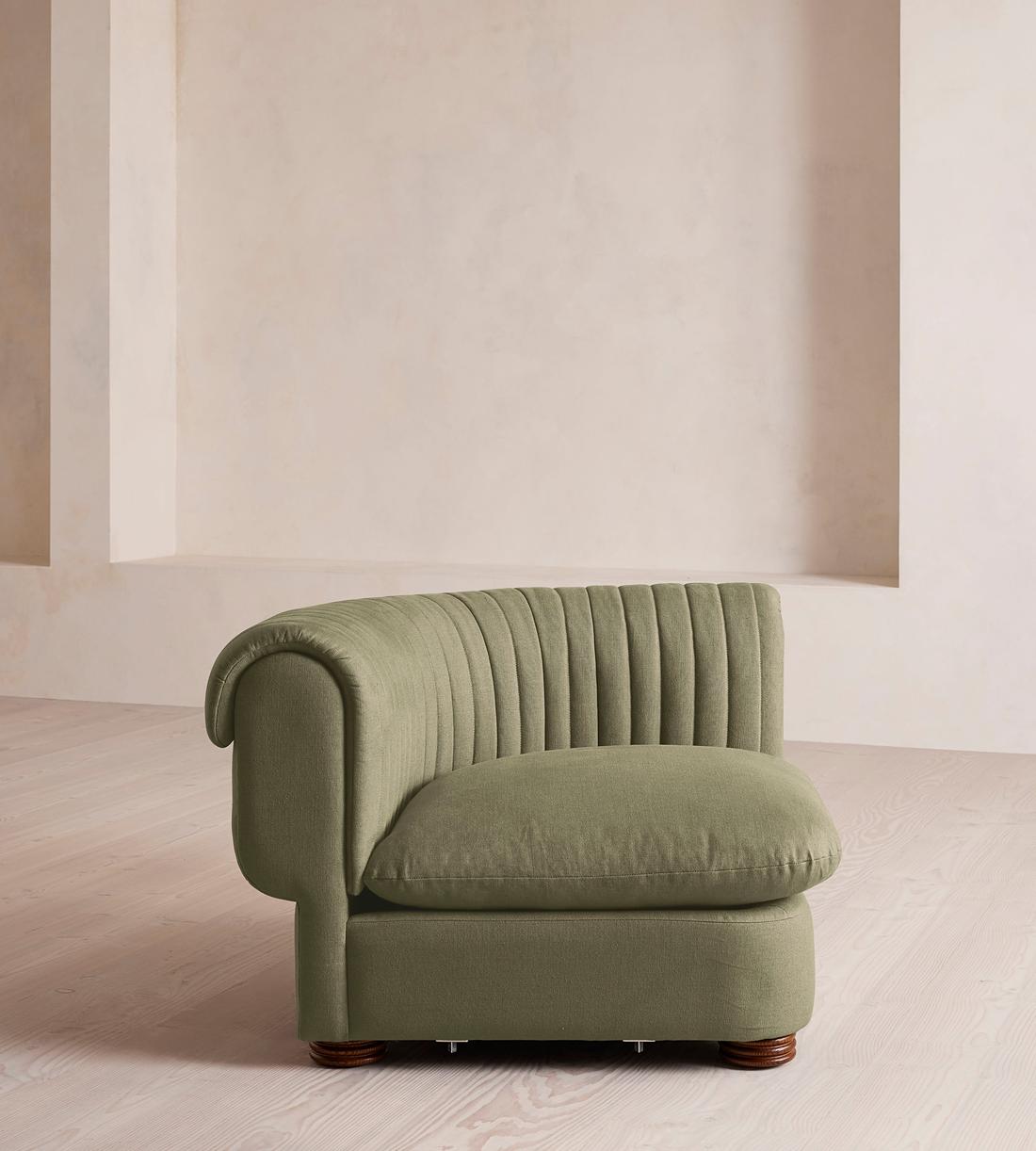 Rava Ottoman - Linen - Sage - Image 2