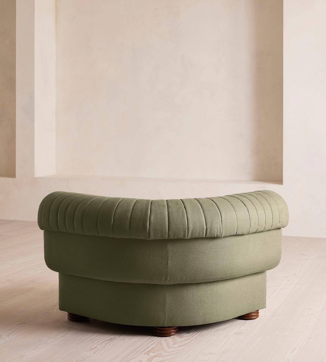 Rava Ottoman - Linen - Sage - Image 4