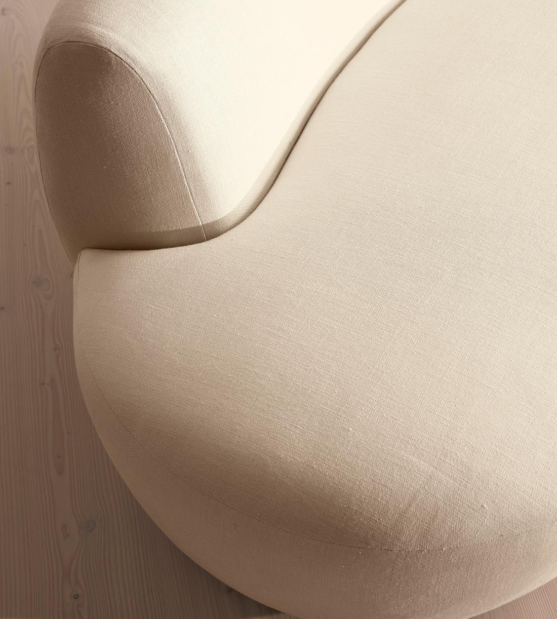 Aline Serpentine Modular Sofa - Left Section - Linen - Bisque - UK - Image 5