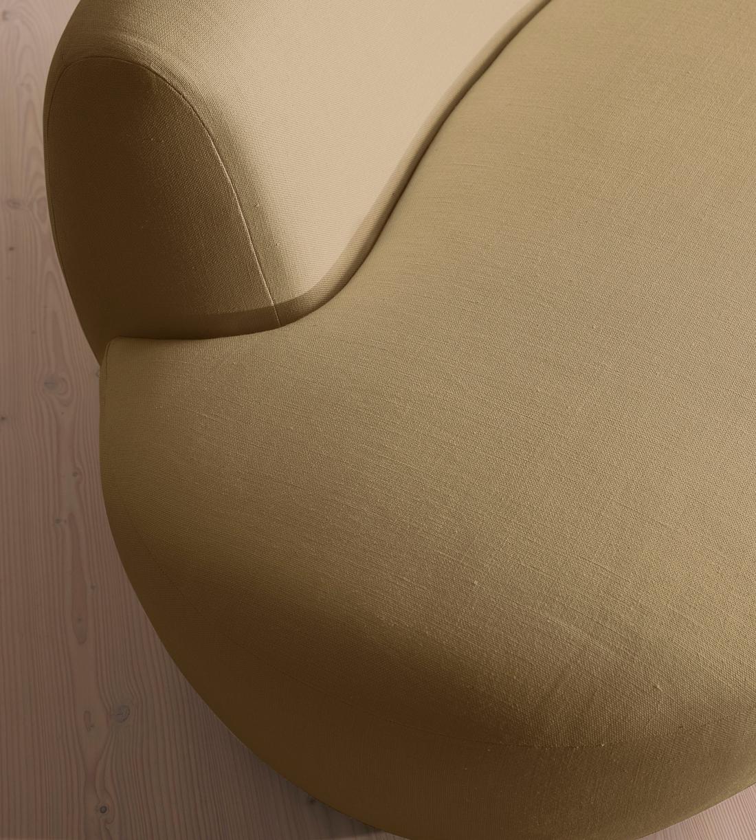 Aline Serpentine Modular Sofa - Middle Section - Linen - Wheat - UK - Image 5
