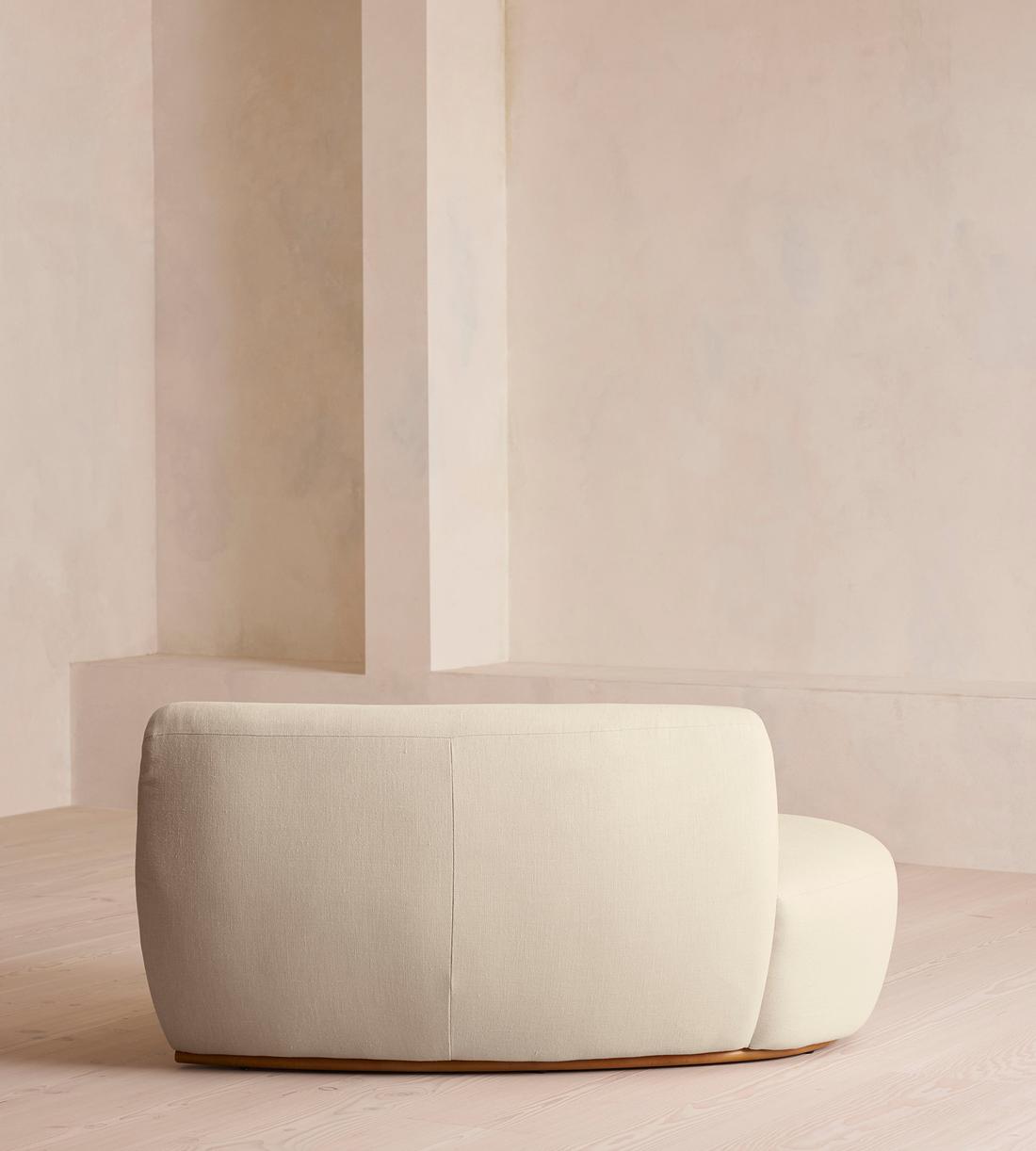 Aline Serpentine Sectional Sofa - Left Section - Linen - Bisque - US - Image 4