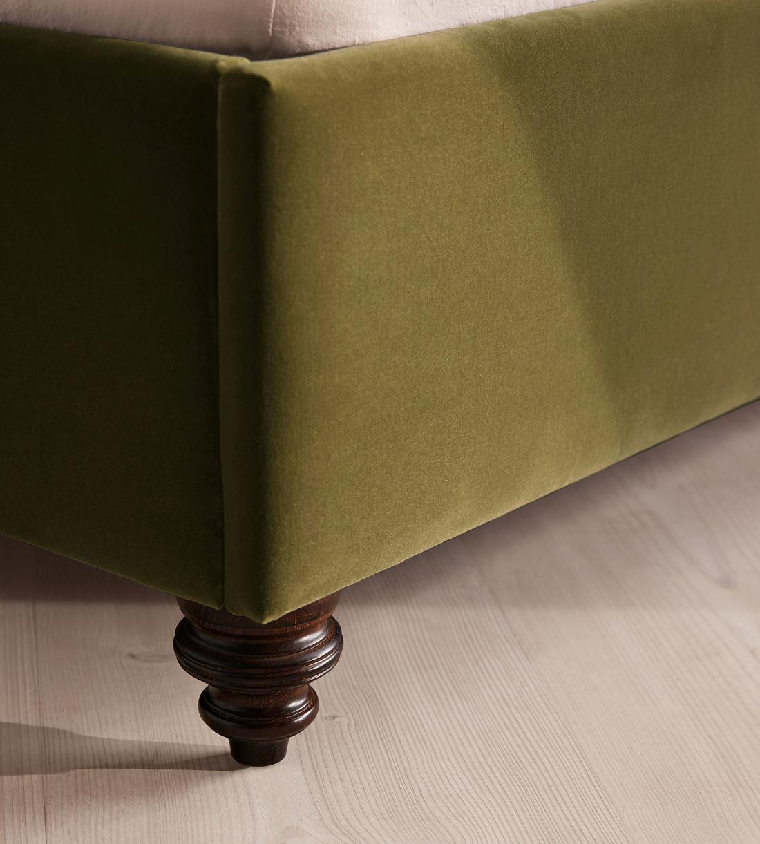 Gerrard Bed - Double - Velvet - Olive - Images - Image 4