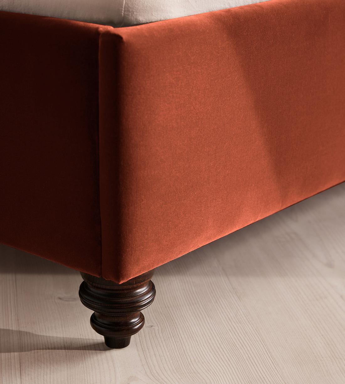 Gerrard Bed - Double - Velvet Rust - Images - Image 5