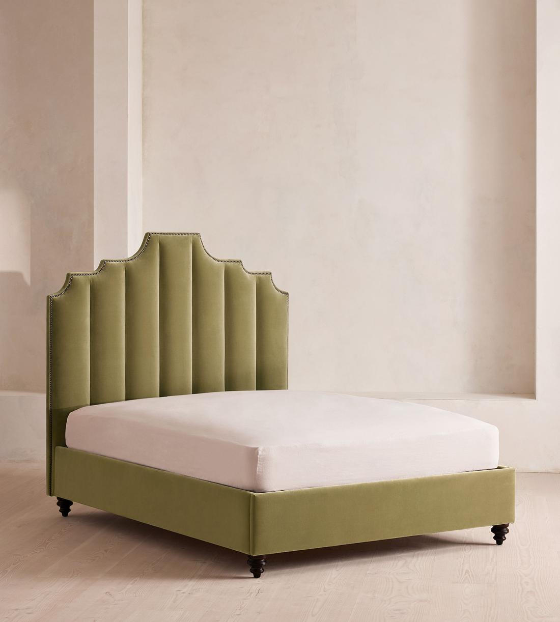 Gerrard Bed - Double - Velvet Lichen - Listing - Image 1