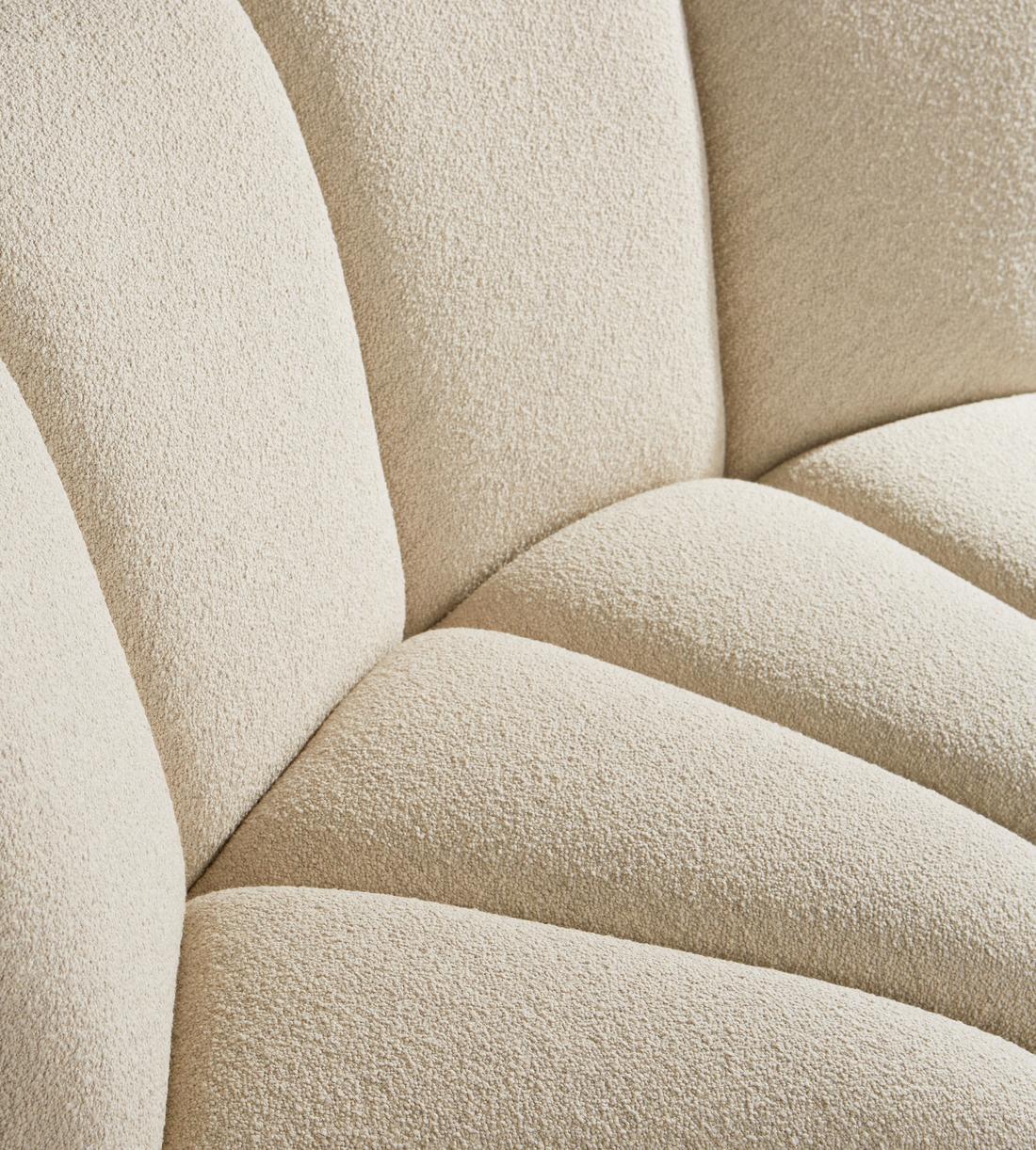 Noelle Sectional Curved Armchair - Boucle Natural - US - Images - Image 5