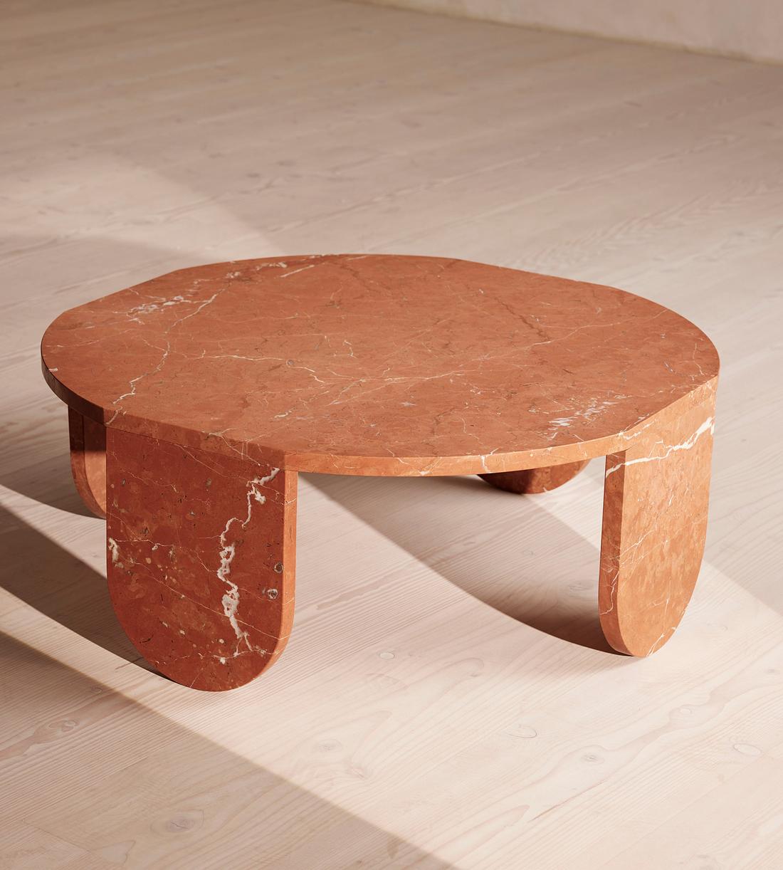 Tobias Coffee Table - Rosso Alicante Marble - Images - Image 5