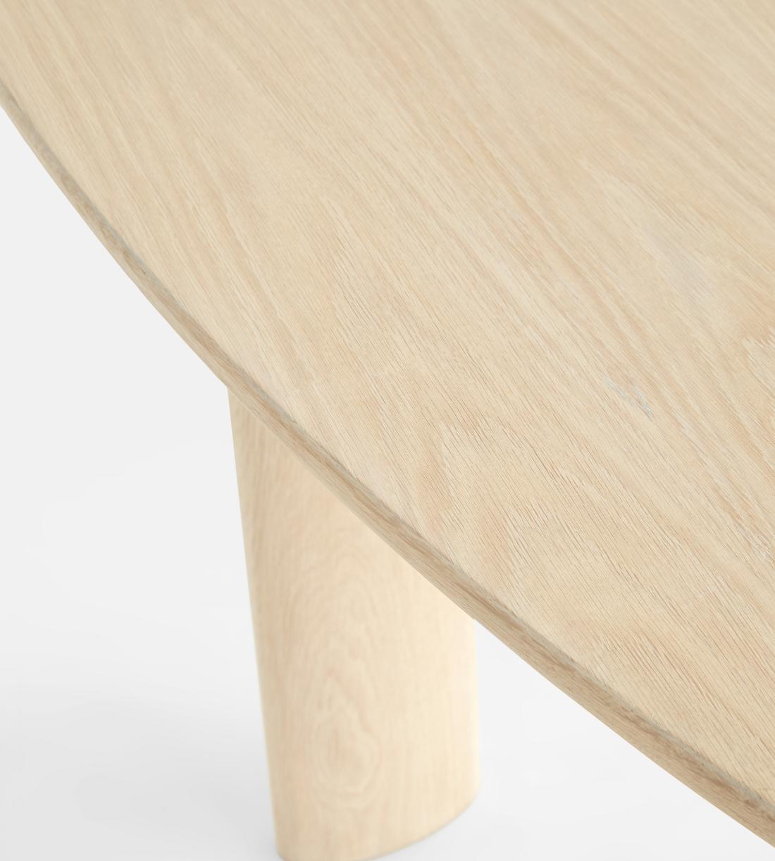 Celena Oval Dining Table - Bleached Oak & Brass - Images - Image 4
