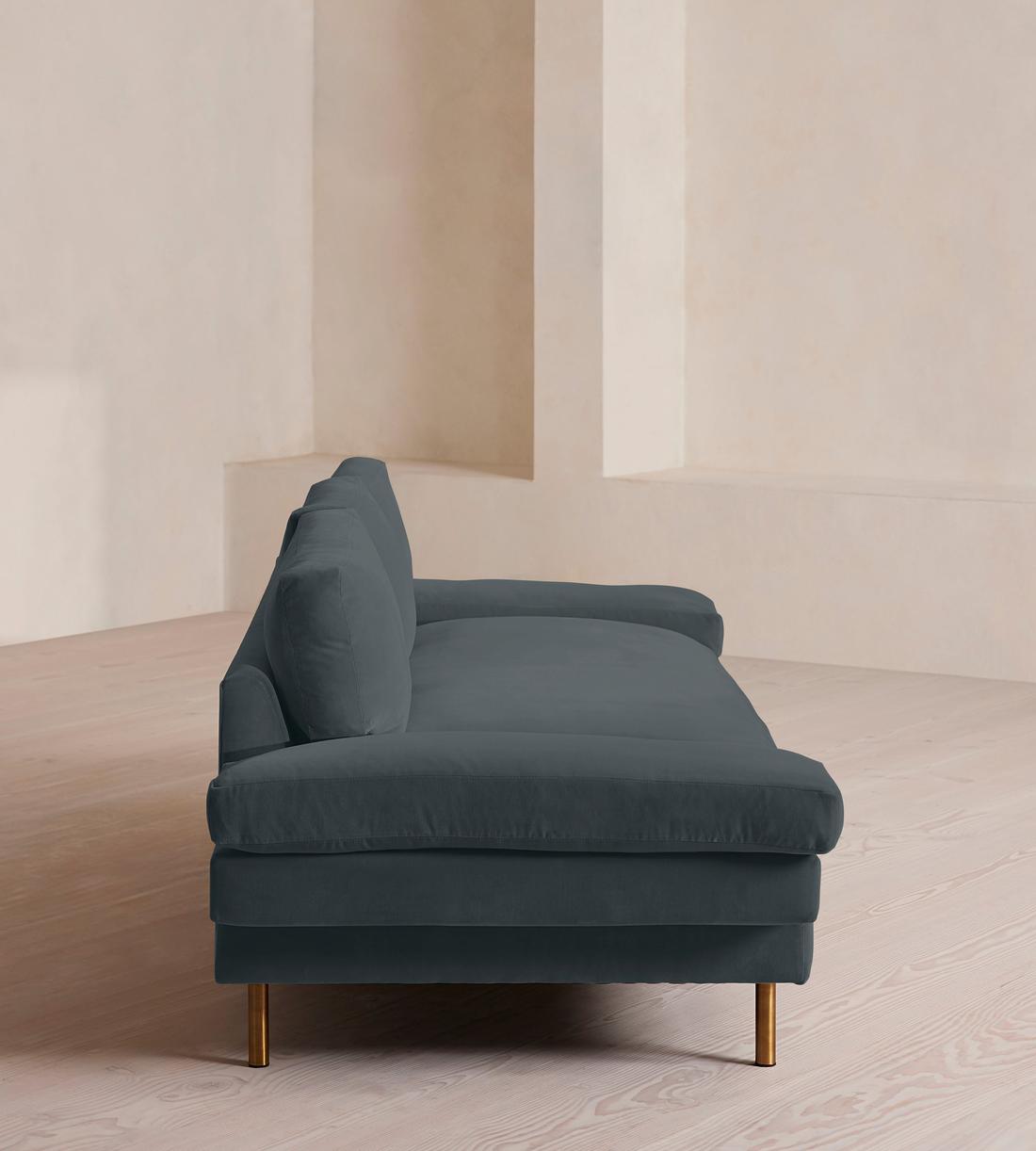 Bristol Sofa - Velvet - Grey Blue - Images - Image 3