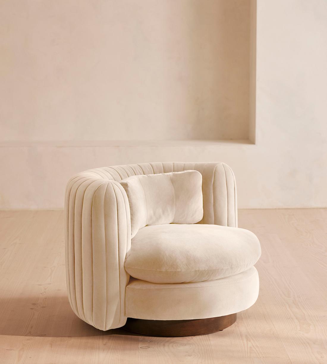 Vivienne Armchair - Velvet - Porcelain - US - Listing - Image 1