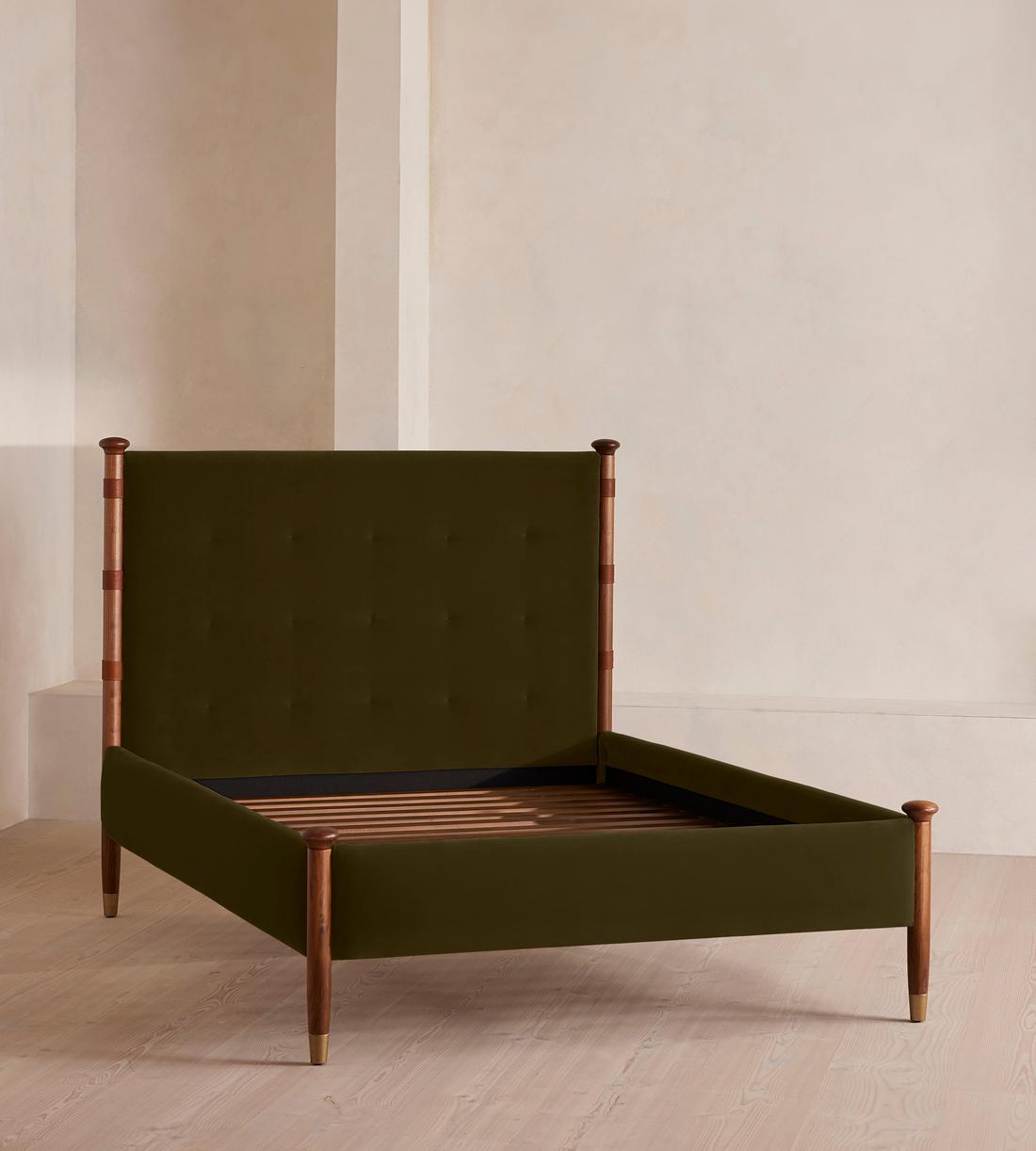 Paolo Bed - Double - Velvet - Olive - Images - Image 3