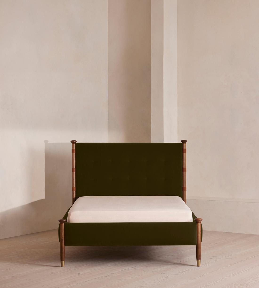 Paolo Bed - Double - Velvet - Olive - Listing - Image 2