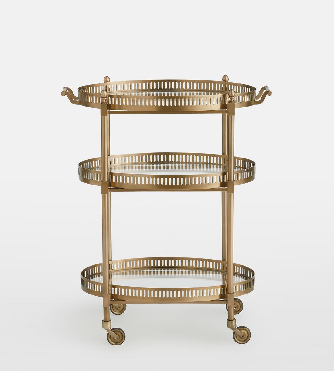 Oval Bar Cart - Brass - Listing - Image 2