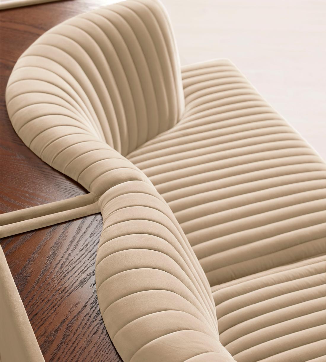 Hamish Modular Sofa - Three Seater - Velvet - Porcelain - Images - Image 5