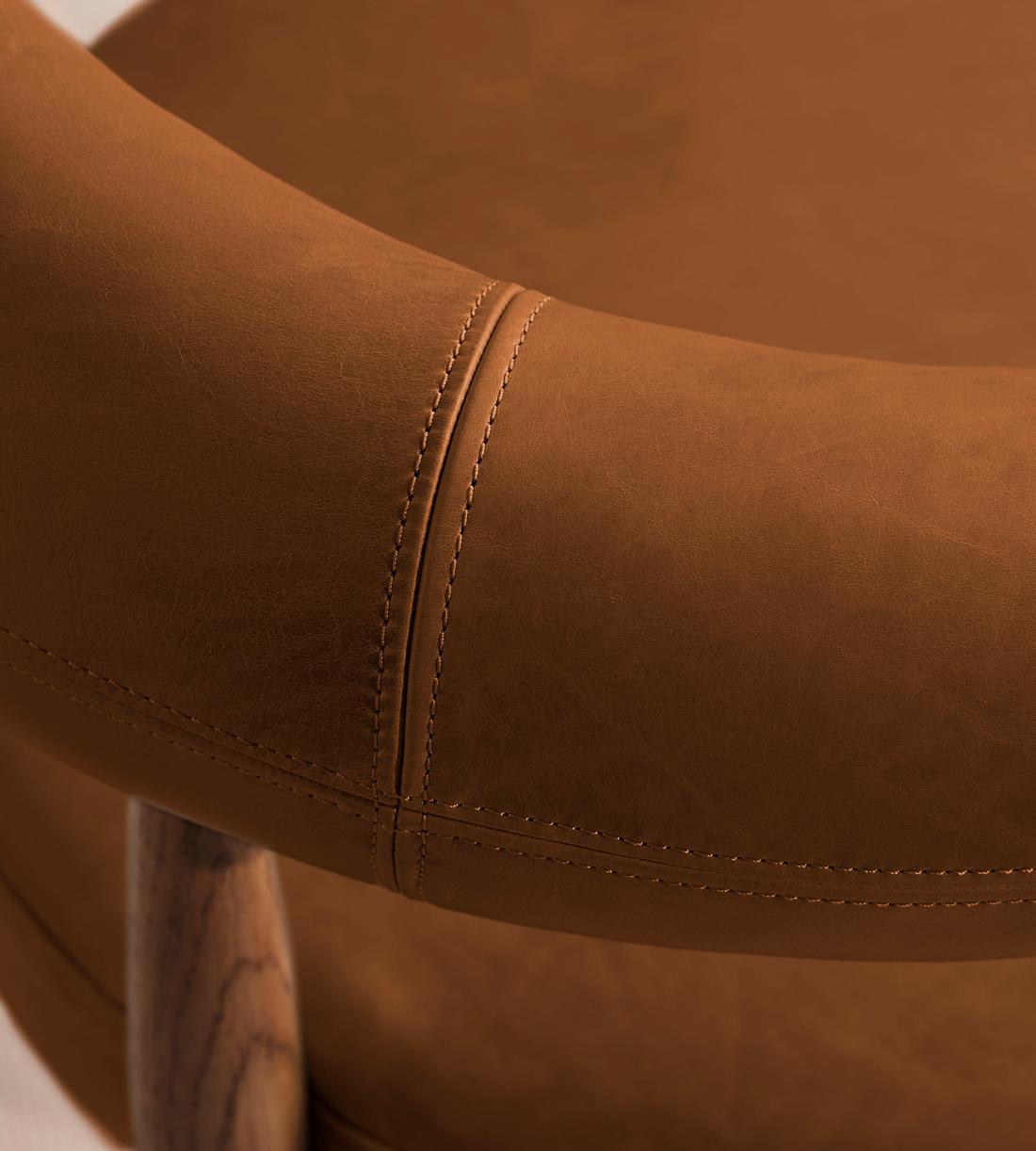 Fergus Dining Chair - Sycamore Leather - Images - Image 5