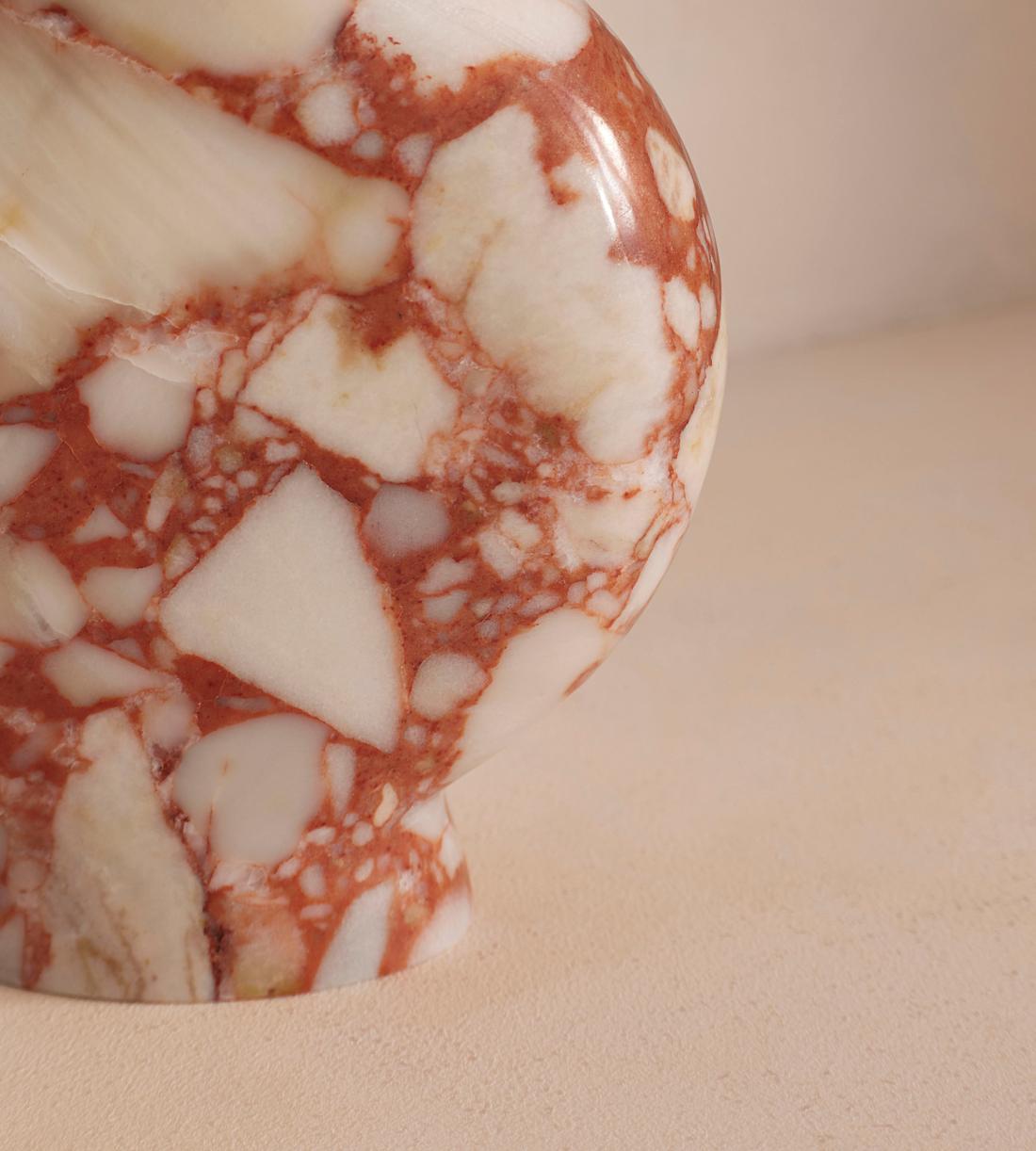 Sesso Vase - Wide - Red Bulgari Marble - Images - Image 4