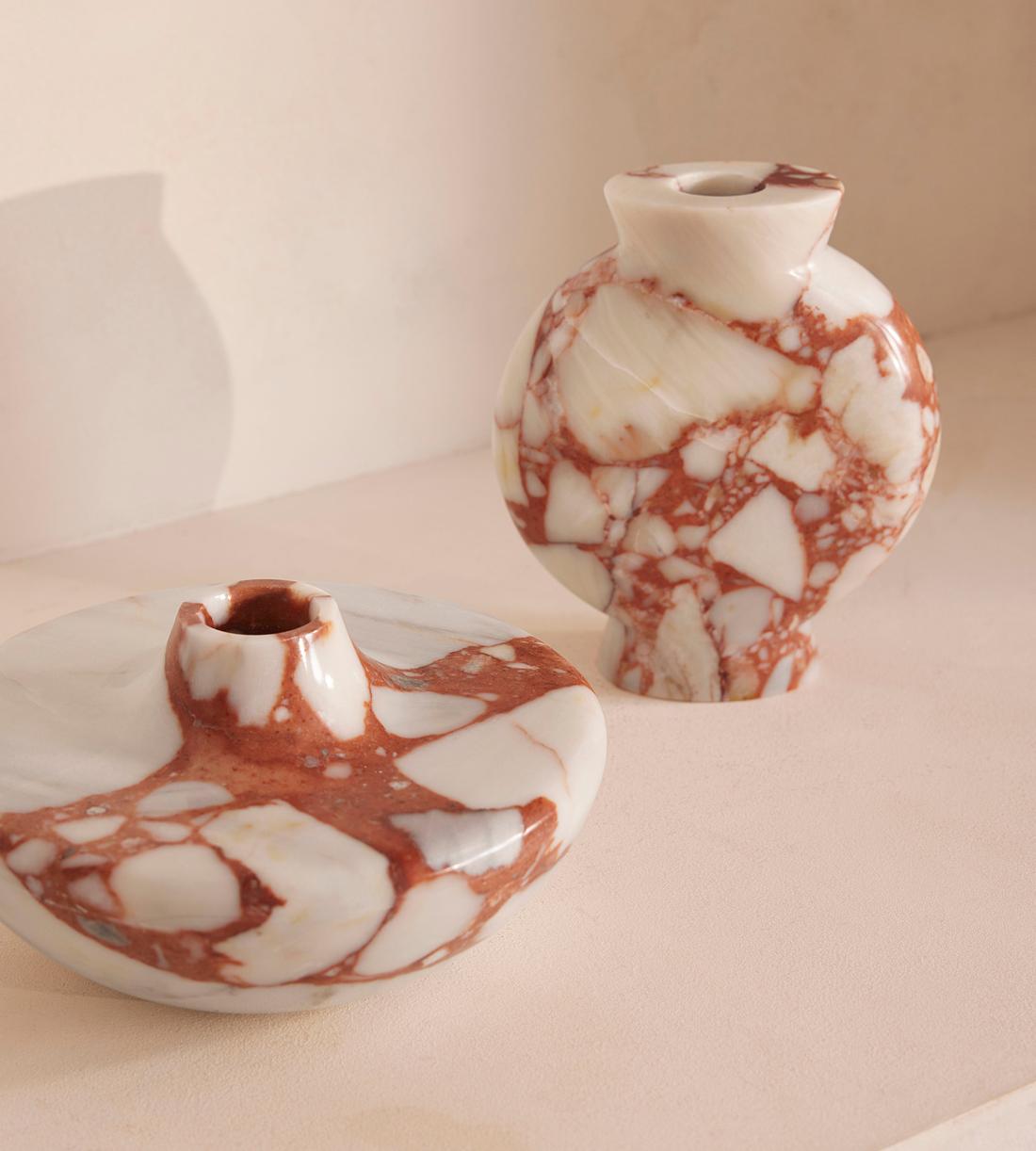 Sesso Vase - Wide - Red Bulgari Marble - Images - Image 5