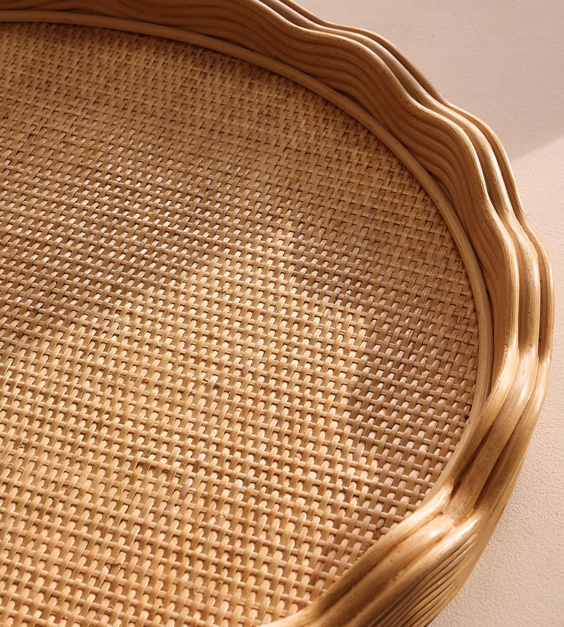 Pangbourne Rattan Tray - Round - Images - Image 6