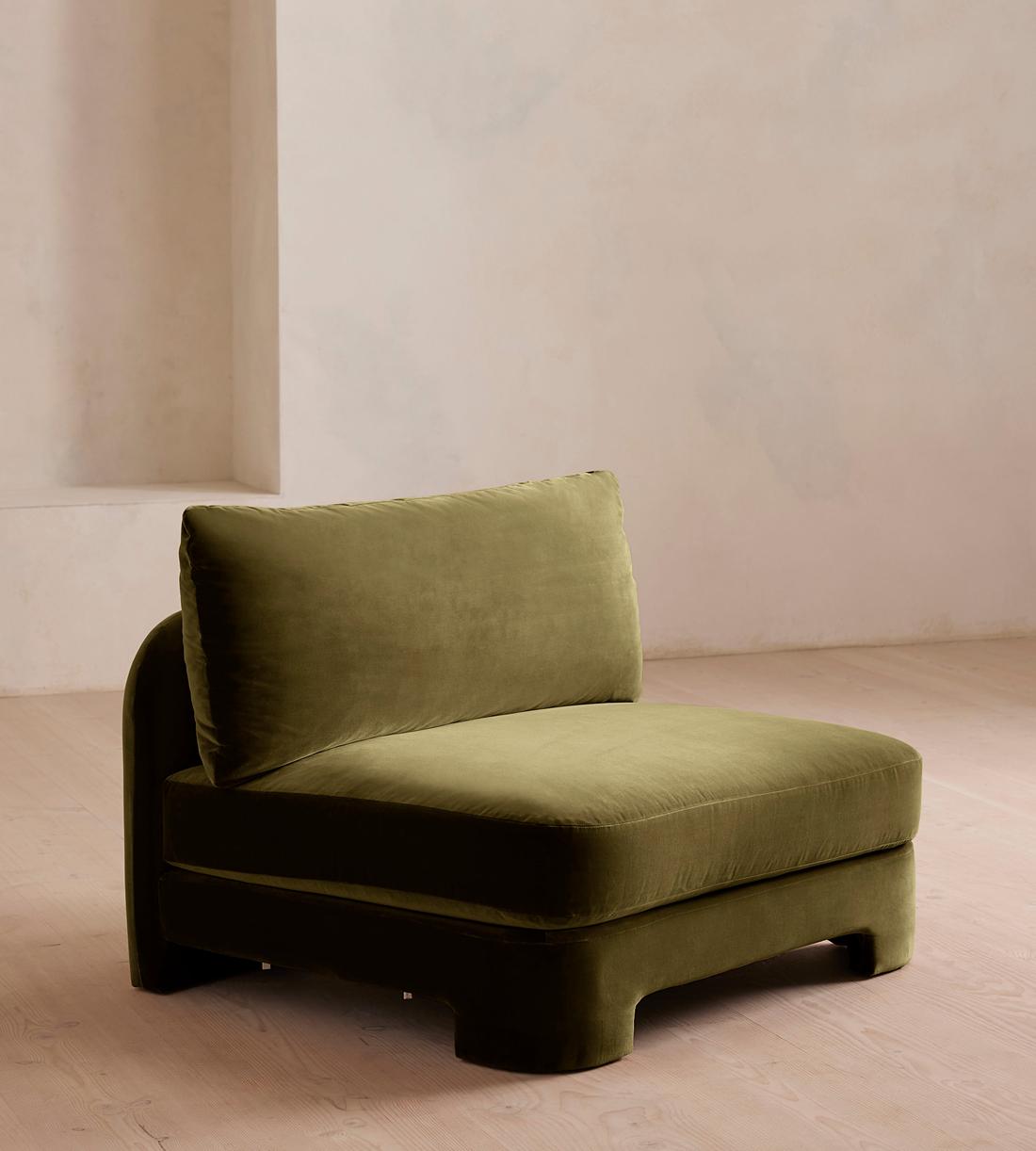 Odell Armless Module - Velvet - Olive - US - Image 2