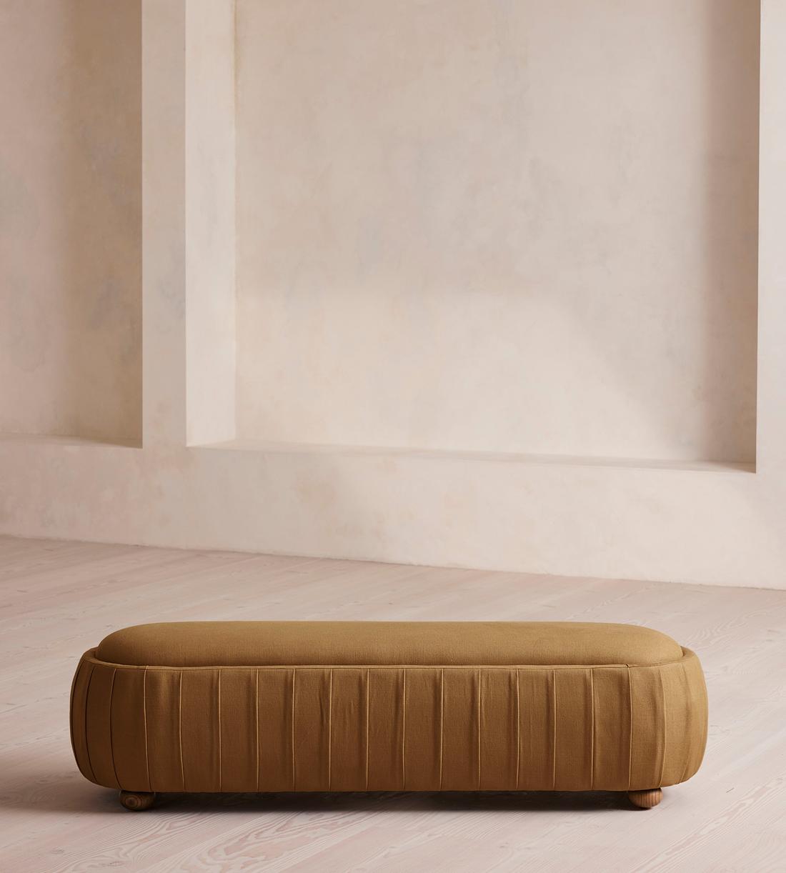 Vivienne Bench - Linen - Ochre - US - Listing - Image 2