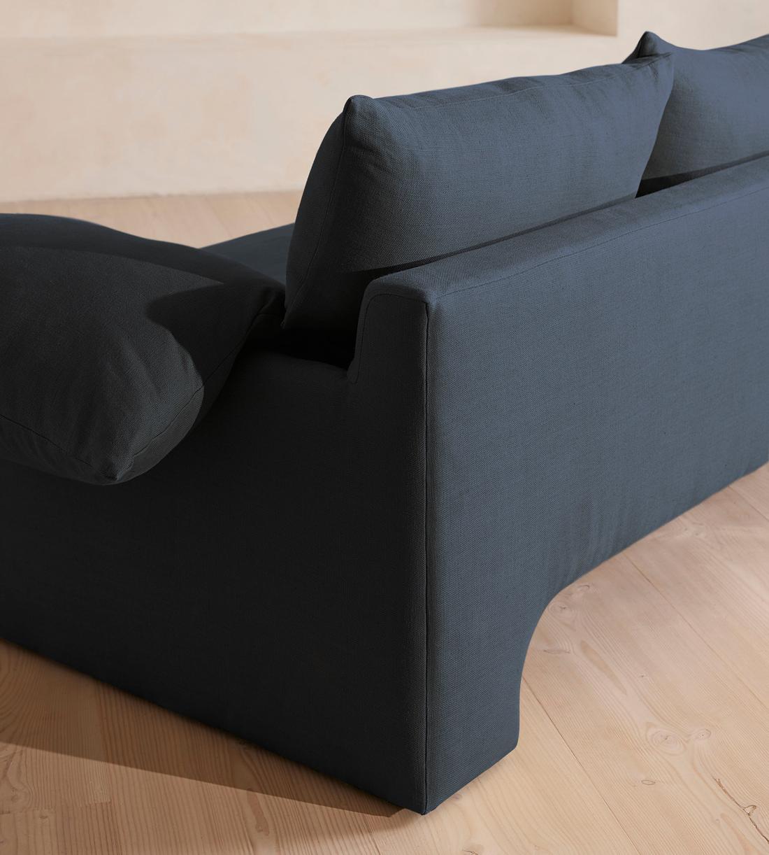 Wyatt Three Seater Sofa - Linen - Prussian Blue - US - Images - Image 5