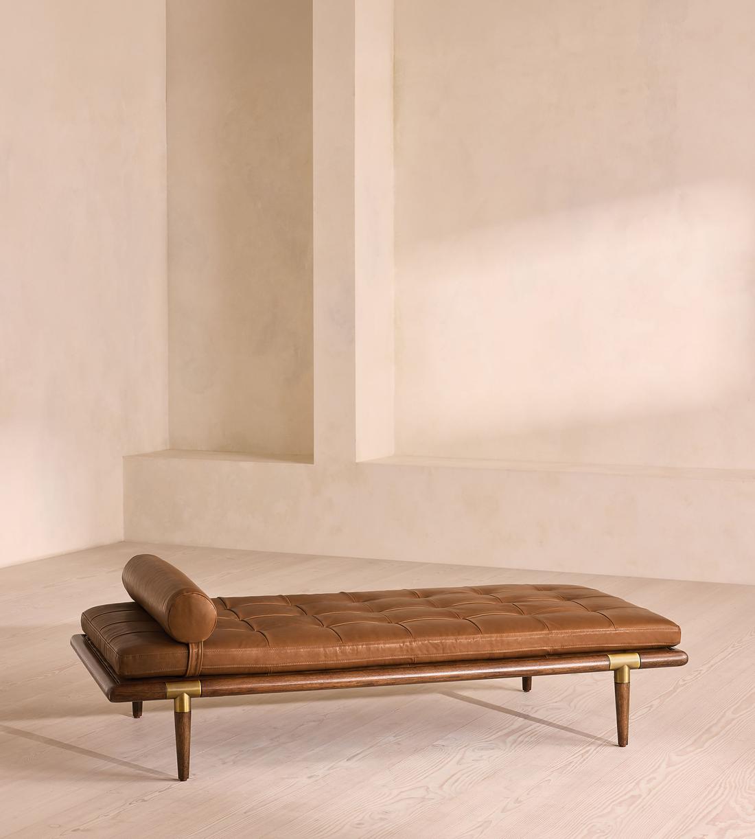 Theodore Daybed - Leather - Chestnut - US - Listing - Image 1
