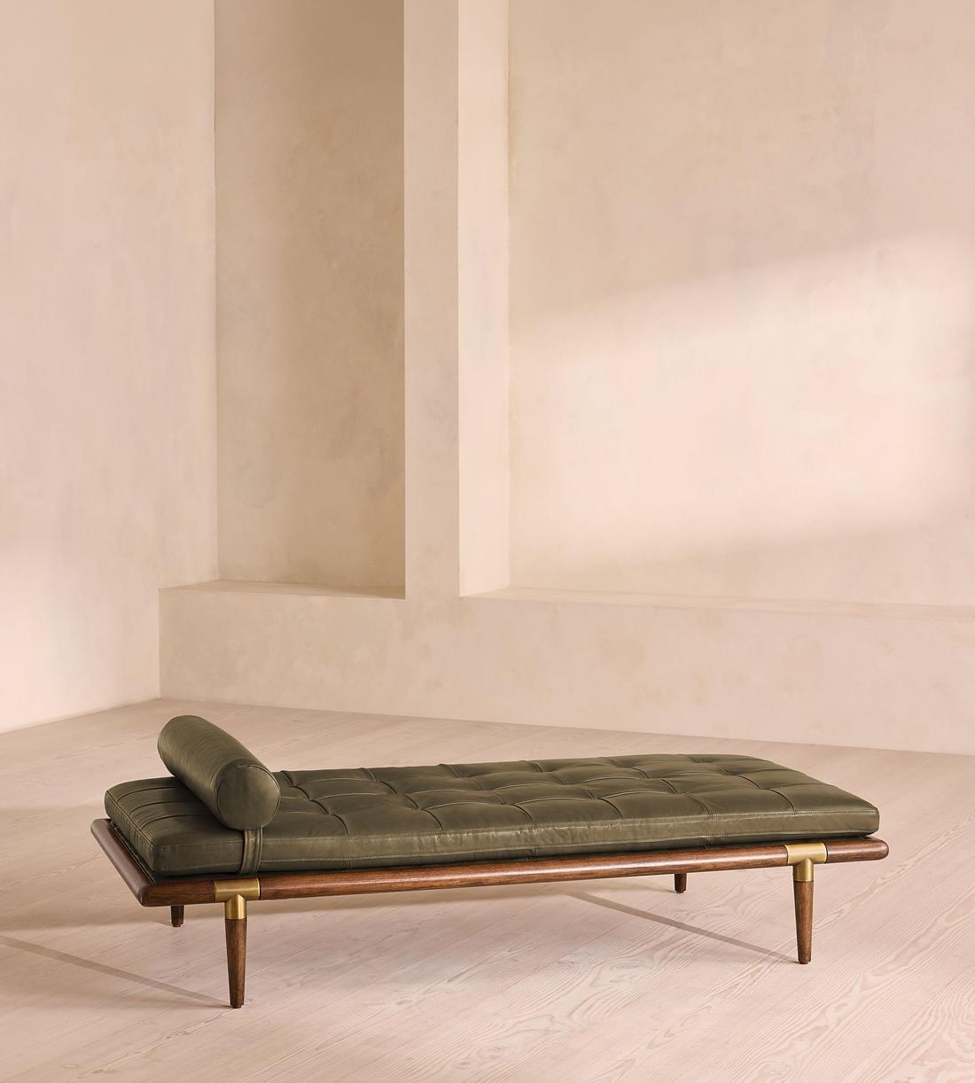 Theodore Daybed - Leather - Moss - US - Listing - Image 1