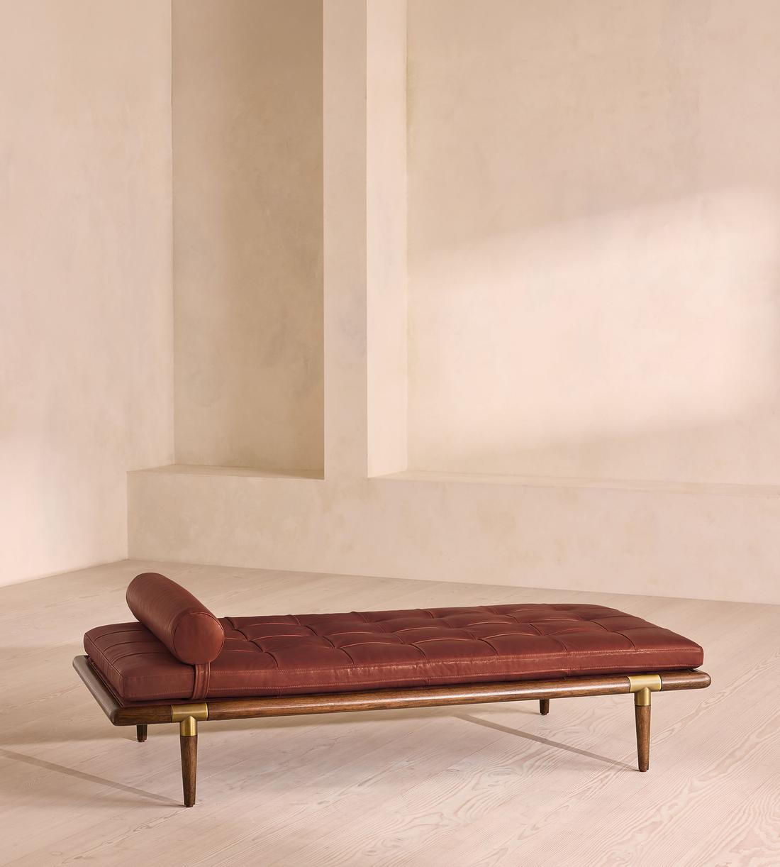 Theodore Daybed - Leather - Sangria - US - Listing - Image 1