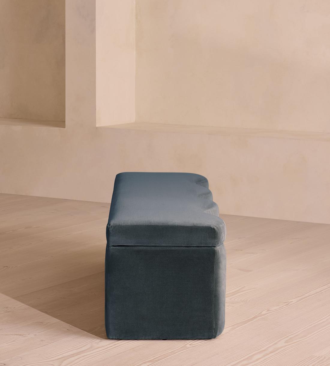 Eli Storage Bench - Grey Blue Velvet - US - Images - Image 4