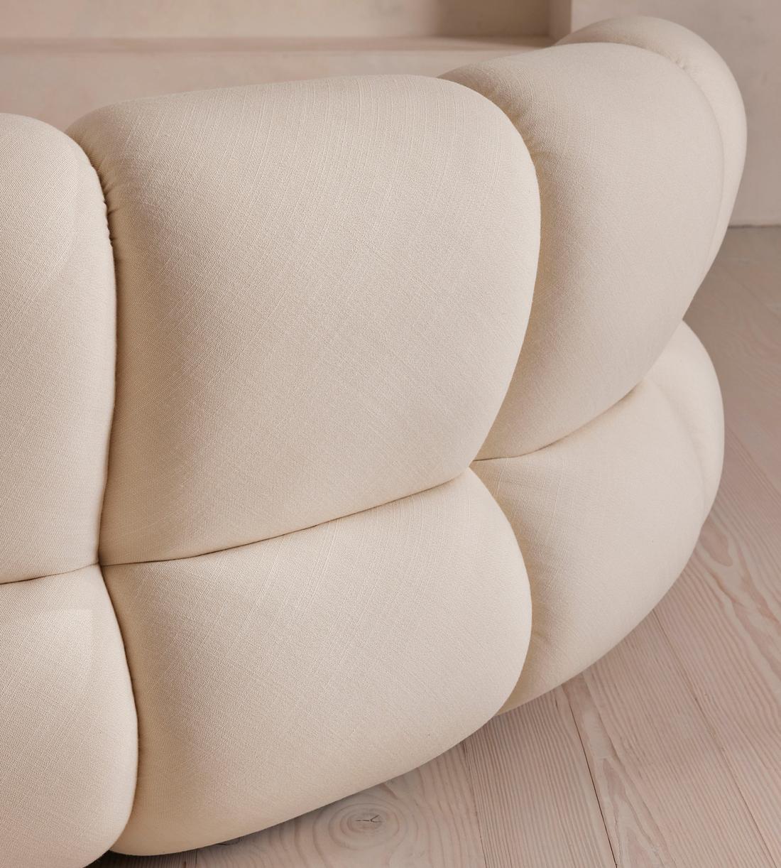 Noelle Outdoor Modular Curved Sofa - Six Seater - Linen - Off White - US - Images - Image 6