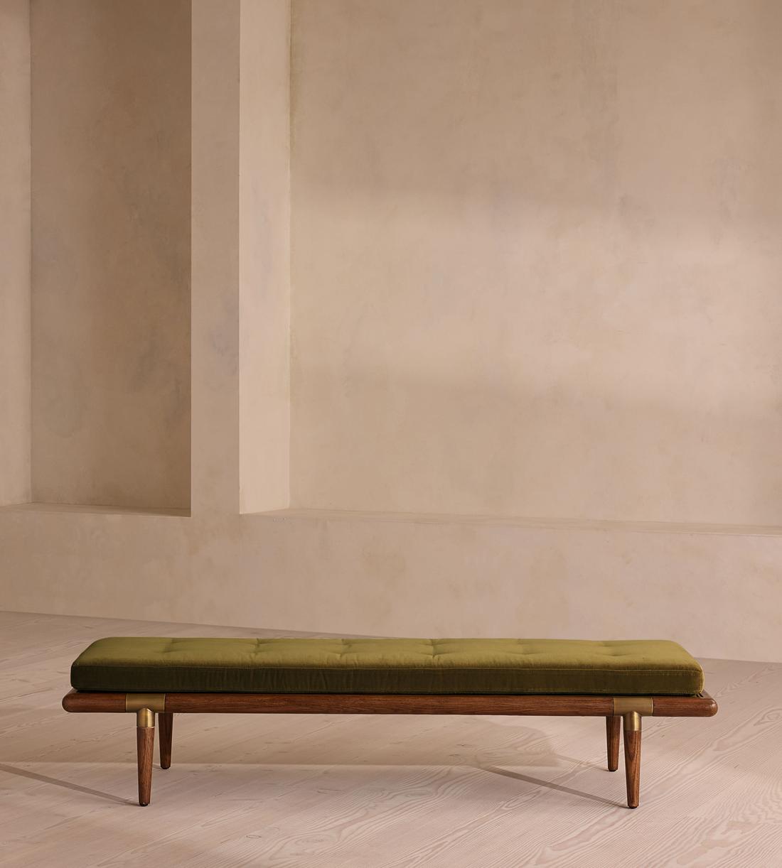 Theodore Bench - Olive Velvet - US - Listing - Image 2