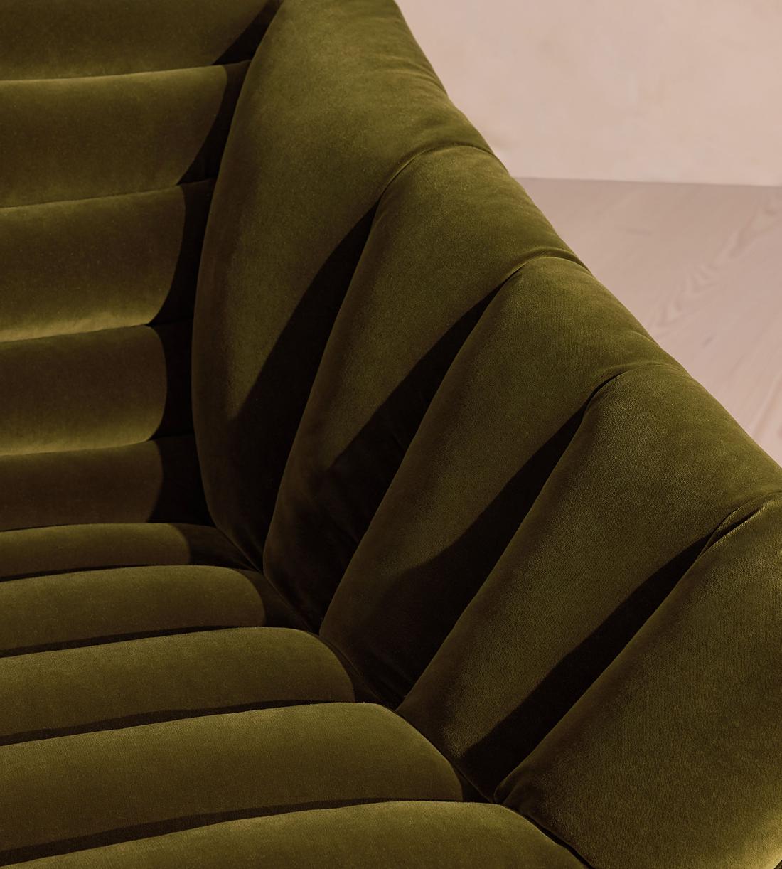 Orson Armchair - Velvet - Olive - US - Images - Image 6