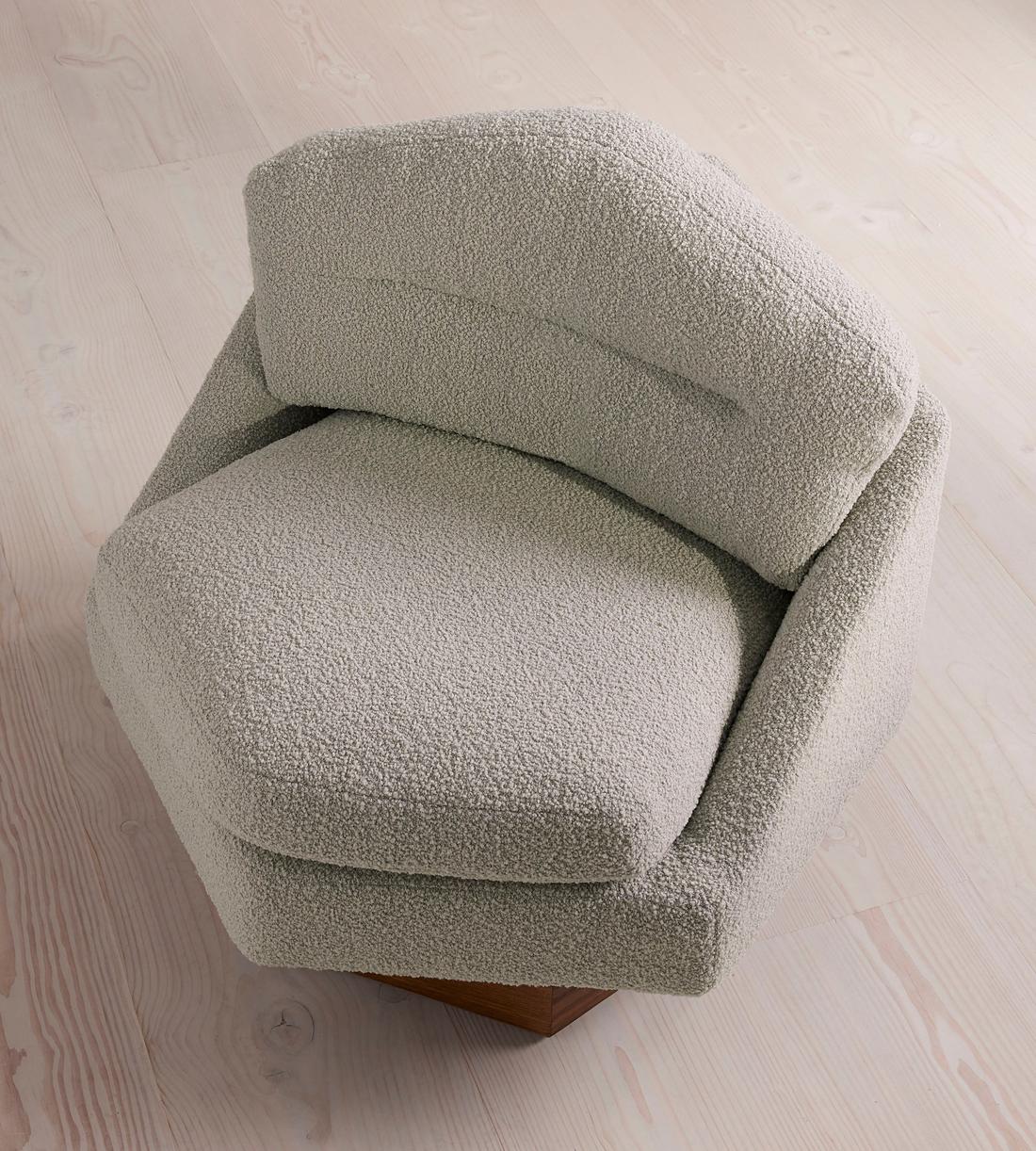 Mila Armchair - Textured Wool Boucle - Pistachio - Images - Image 6
