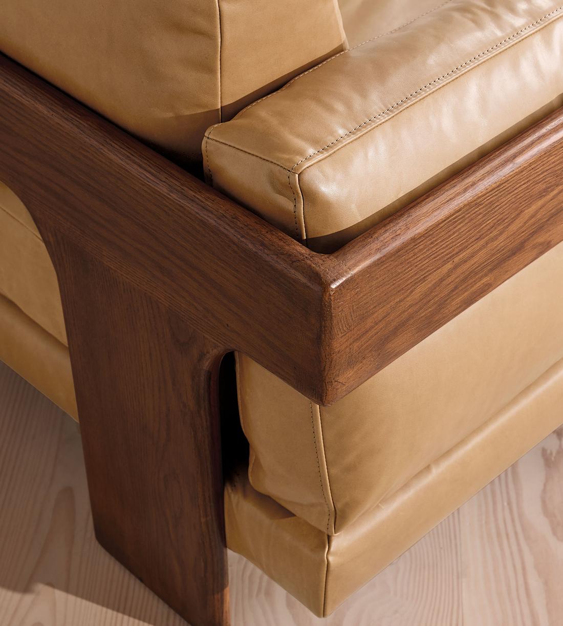 Marcia Three Seater Sofa - Leather - Honey - US - Images - Image 5