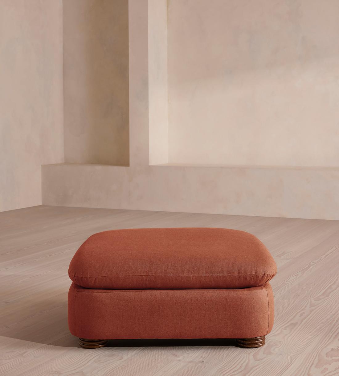 Rava Ottoman - Linen - Sienna - US - Listing - Image 2