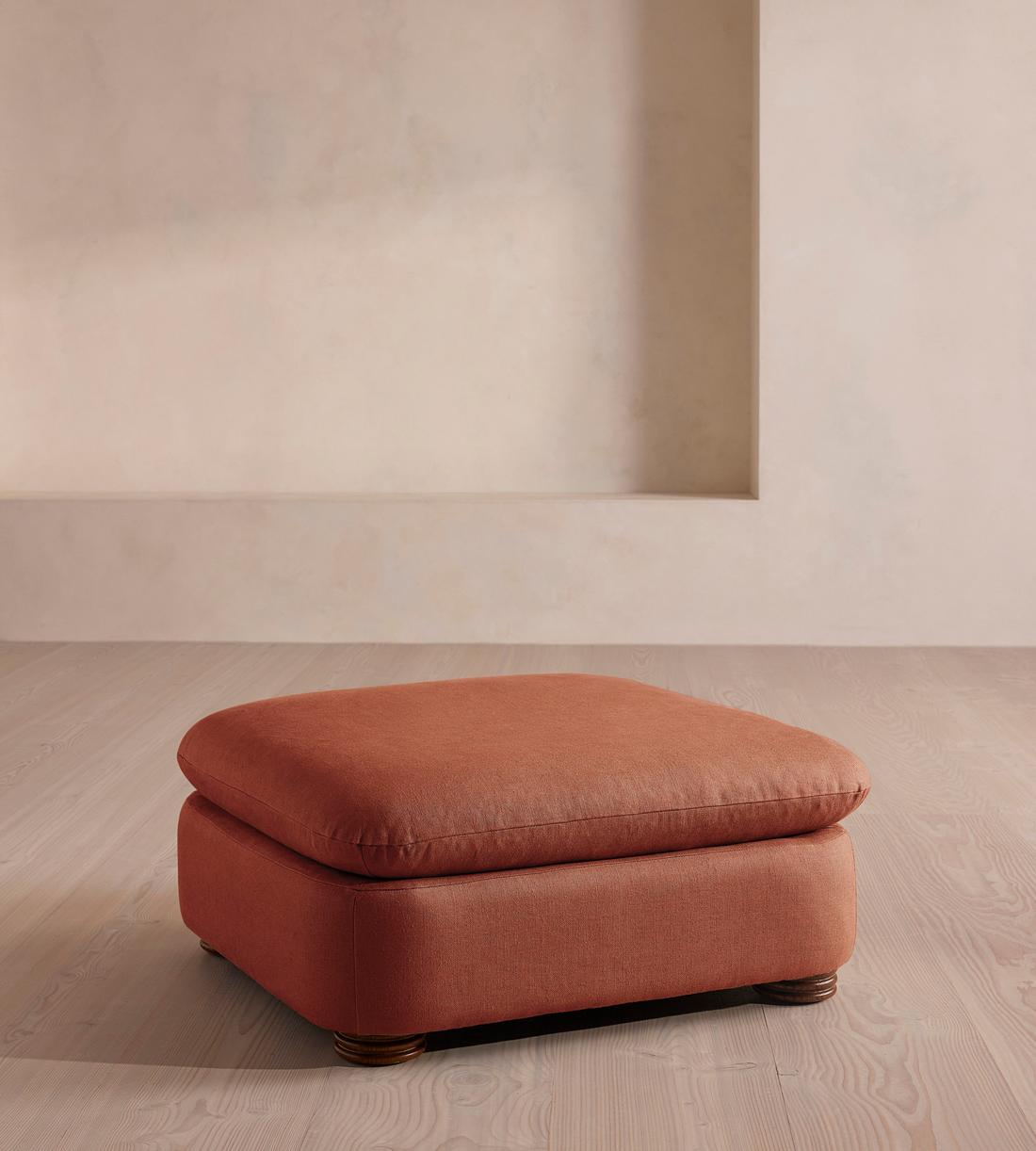Rava Ottoman - Linen - Sienna - Listing - Image 2