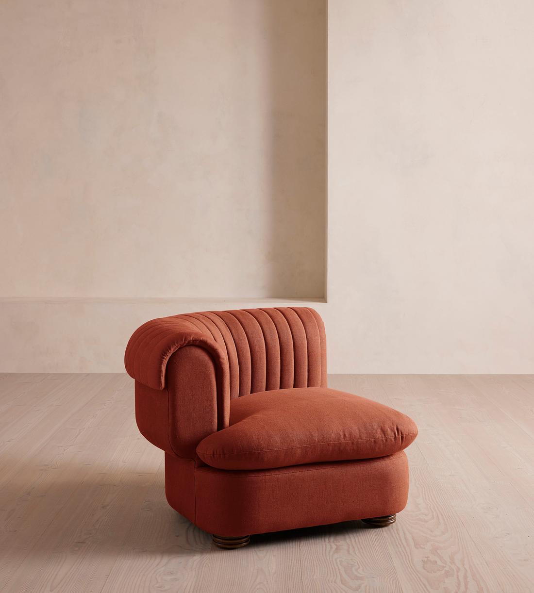 Rava Modular Sofa - Corner Module - Linen - Sienna - Image 2