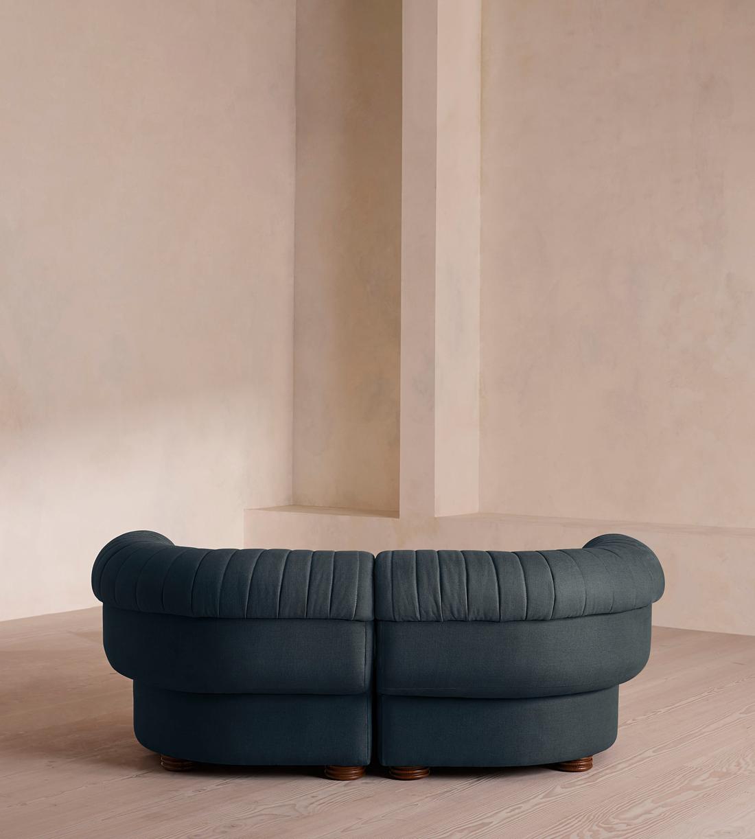 Rava Modular Sofa - Three Seater - Linen - Prussian Blue - Images - Image 4