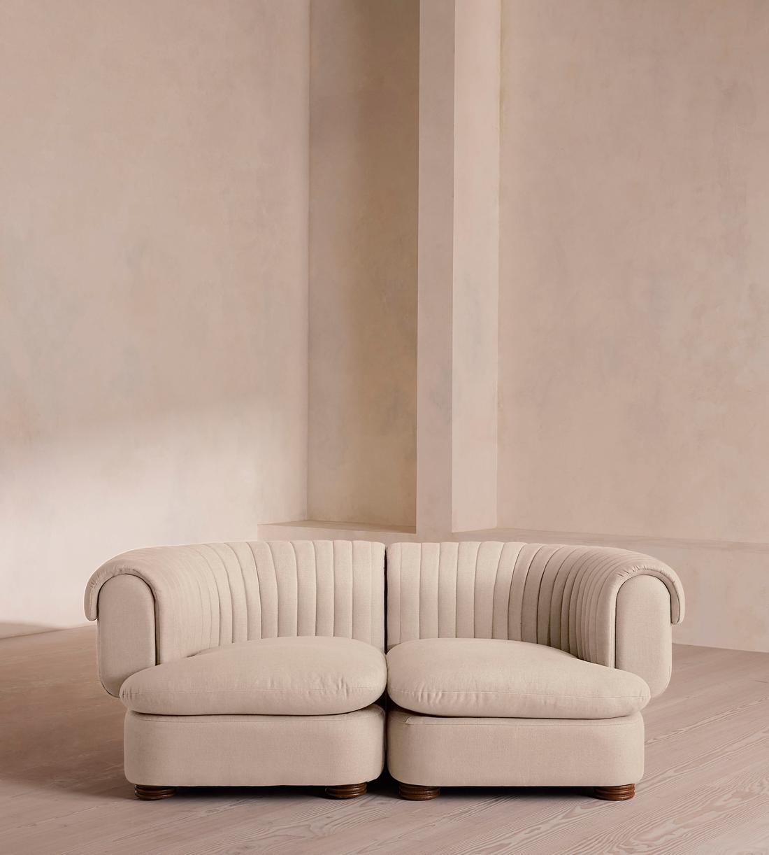 Rava Three Seater Sofa - Linen - Bisque - US - Listing - Image 2