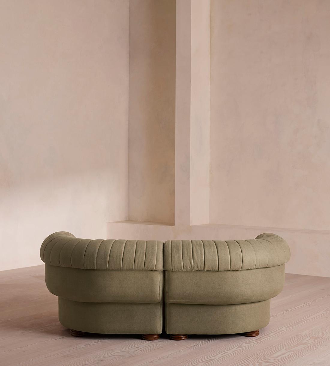 Rava Three Seater Sofa - Linen - Sage - US - Images - Image 4