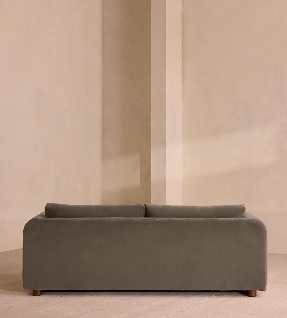 Farrell Three Seater Sofa - Velvet - Taupe - Images - Image 4